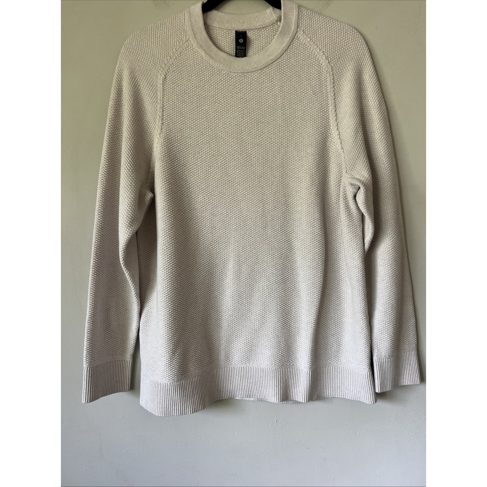 Lululemon Athletica Mens Textured Knit Crewneck Sweater Heathered Size Medium M